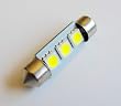 37mm High Power 3 SMD LED Festoon Dome Bulb White 12 Volt DC