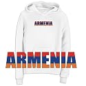 SWEATSHIRT WOMAN WHITE FLAG COLOR " ARMENIA " Medium