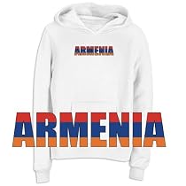 SWEATSHIRT WOMAN WHITE FLAG COLOR " ARMENIA " Medium