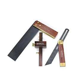 Footprint 303FSK Measuring and Marking Rosewood and Brass Set -Includes 1877 Mortice Marking Guage,... by Footprint Tools