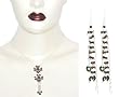 Garnet Earring and Necklace Set Sterling Silver Jewelry 16 inches
