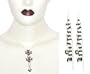 Garnet Earring and Necklace Set Sterling Silver Jewelry 16 inches
