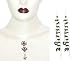 Garnet Earring and Necklace Set Sterling Silver Jewelry 16 inches