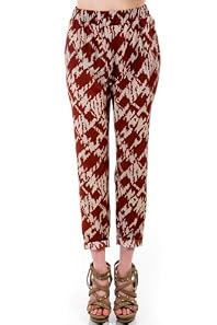 Camo Splotched Loose Pants in Rust