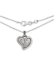 Ze Sterling Silver Heart Pendant Necklace