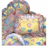 Watercolor Hearts - 4 PC. Crib Set