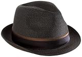 DORFMAN PACIFIC CO. Woven Fedora (BLK/BRN)