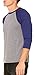 Bella Canvas 3/4-Sleeve Baseball Tee Deep Heather/Black