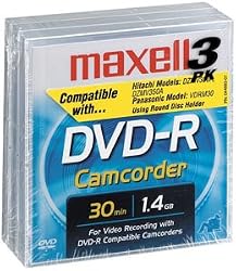 3&iquest; DVD-R & DVD-RAM Round Cartridges for Panasonic & Late Model Hitachi DVD Camcorders