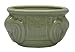 Small oval chinese celadon bonsai planter / pot with elephant design - porcelain, hand glazed
