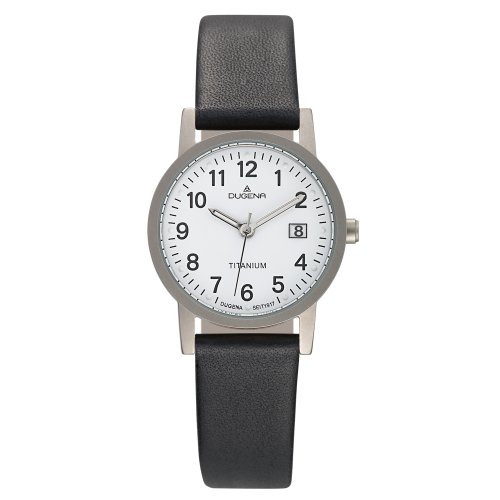 DUGENA CLASSIC Damenuhr Quarzuhr mit Lederband  4460327