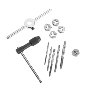 Irwin Industrial Tools 24605 Machine Screw with Fractional Tap and Die Set, 12-Piece