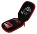 rooCASE (Med Nylon Red) Hard Shell Carrying Case with Memory Foam for Pentax Optio WG-1 GPS Digital Camera