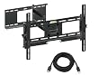 Pyle Mega Wall Mount & Cable Package for Home/Office/Schools/Public -- PSW901AT 23" to 50" Flat Panel Articulating Wall Mount + PHDM12 12ft. High Definition HDMI Cable.