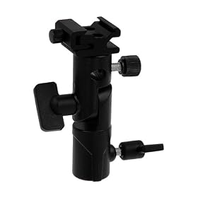 Fotodiox Flash-Umb-Bkt-Elite-Viv Fotodiox Elite Flash Umbrella Bracket - with Swivel/Tilt Head, Mountable to Light stand and Tripod - fits Vivitar Flash DF-548, DF-293, DF-383, DF-283, 285, 285HV, 283, 265, Thyristor 5200, 4000, 3700, 3500, 2000, - Black