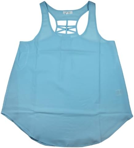 Tank-Top Sleeveless Blouse (S, Baby Blue)