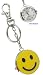 Smiley Happy Face Chain & Split Key Ring Pocket Watch Clip Keychain Watch image 1
