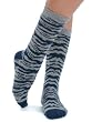 Sale Cashmere Blend Crew Socks 5 Colors Available Two Tone Tiger Stripe Womens Brown Black Purple Olive or Blue