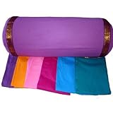 Yoga bolster with 100% cotton yogamalai cover - Ocean green