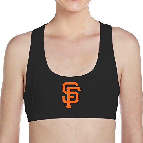 Female San Francisco Giants Baseball Padded Bra Top Athletic Vest Gym Fitness Sports Yoga Stretch