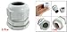 uxcell 2 Pcs White Plastic PG29 Waterproof IP67 Cable Glands