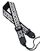 Legacystraps Celtic Knot 2â€ Cotton Guitar Strap - Celtic Design #2 - Silver on Black