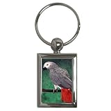 African Grey Parrot Key Chain