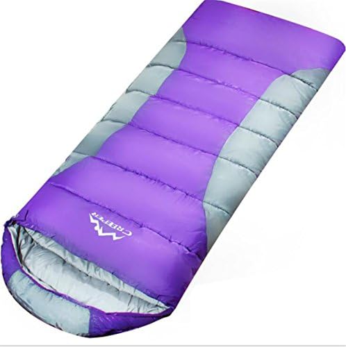 Beyonddress Warm Adult Envelope Sleeping Bag Outdoor Sports Camping Hiking Trekking With Carry Bag Lightweight (purple)