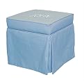 Kids Personalized Storage Ottoman- Duck Light Blue