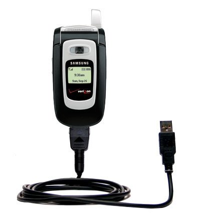 Classic Straight USB Cable for the Samsung SCH-A850 with Power Hot Sync and Charge capabilities - uses Gomadic TipExchange Technology