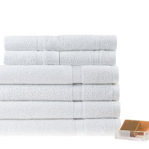 4pc 650 Gram Towel Set with 4 Bonus Wash Cloths by SmartBargains