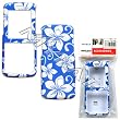 Blue with White Plumeria Hawaii Flowers Design Snap-On Cover Hard Case Cell Phone Protector for ZTE C78