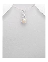 Fresh Water Pearls Pendant Necklace In 92.5 Sterling Silver