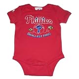 Majestic Philadelphia Phillies MLB Baby / Infant One-Piece Bodysuit / Romper / Onesie – Red (Size: 6-9)