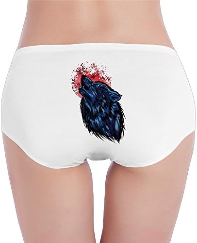 Undies Crimson Moon Wolf Briefs For Woman