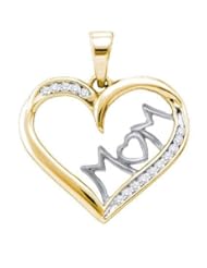 0.15CTW DIAMOND MOM PENDANT