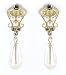 Glass Pearl Clear Crystal Earrings by Margot Townsend
