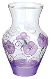 Crystal Colours Lilac Hand Painted Glass Large Classic Vase