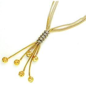 Gold Necklace (49.6 GR ) 14K Gold Necklace with 1.25 Brazilian Aquamarine by