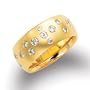Diamond Starlight Band 8mm 18kt Yellow