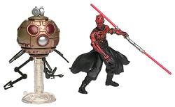 2001 Star Wars Power of the Jedi Deluxe Action Figure - Darth Maul with Sith Attack Droid