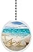 Starfish on Beach #1 Solid Ceramic Fan Pull