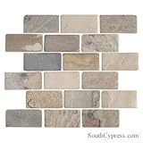 Florida Tile Pietra Art Tumbled Slate Indian Autumn 2 x 4 Mosaic Tile
