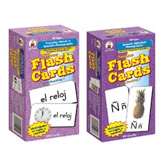 Office Product: Everyday Words In Spanish Flash Cards, Photographic, 3 x6, 104 Cards