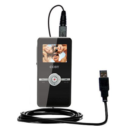 Classic Straight USB Cable for the Coby CAM5000 SNAPP Camcorder with Power Hot Sync and Charge capabilities - uses Gomadic TipExchange Technology