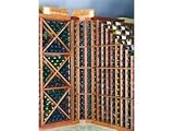 Wine Cellar Innovations Designer Series Collection Natural Premium Redwood with Classic Mahogany Stain Curved Corner 72x25x25-in.