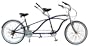 2WheelBikes Tandem Beach Cruiser 18 Speed Bicycle