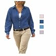 UltraClub - Ladies' Cypress Denim Long-Sleeve Shirt with Darts (8967)