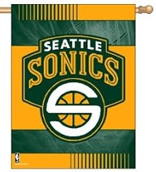 Seattle Sonics 27"x37" Banner - Basketball Sports Merchandise