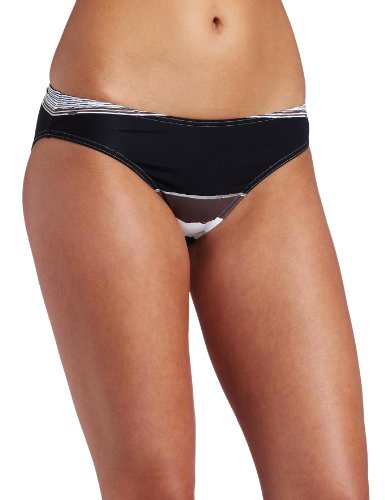 Calvin Klein Womens Horizon Stripe Classic Swimsuit Bottom, Black, Medium